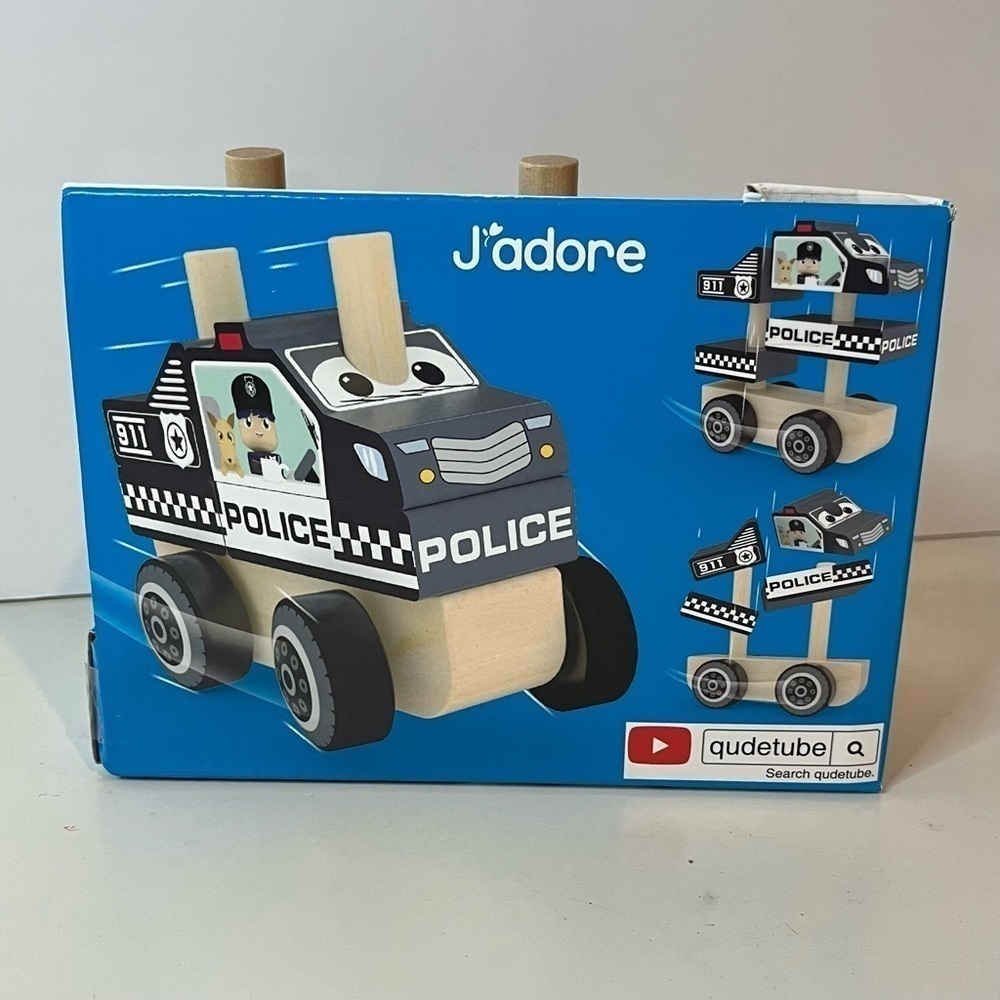 Jadore Wooden Police Car - Picture 2 of 3